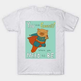 You Are Exactly Where You Need To Be (Super Bear) T-Shirt